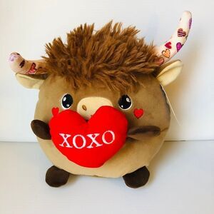 Hobby L:obby XOXO Highland Cow Plush Valentine's Day Wedding Gift Decor